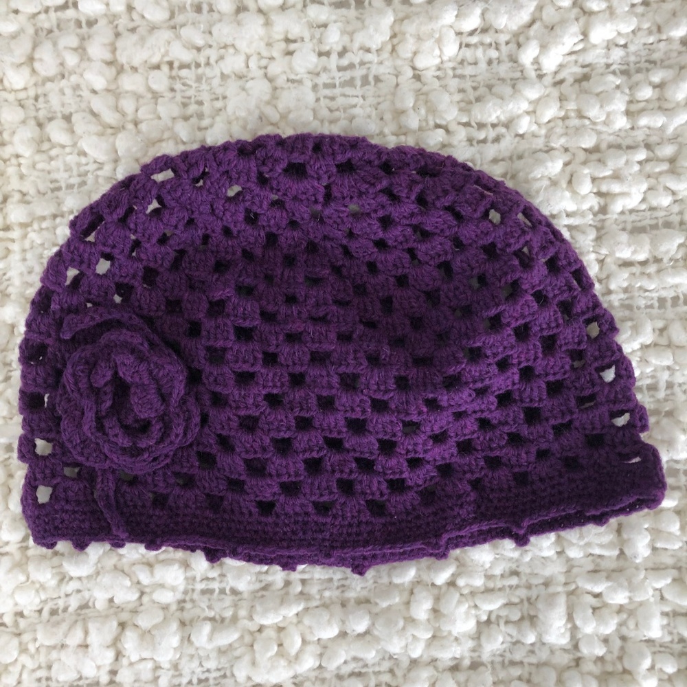 Crocheted lambswool hat
